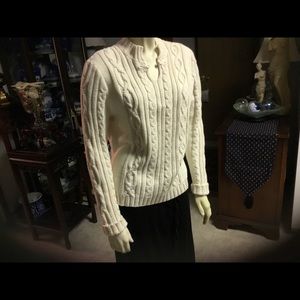 Christopher & Banks Cream Sweater